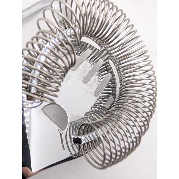 MCM 3 Barware strainer, Stirrer & fork pick faux wood handle bakelite? metal - Picture 14 of 15